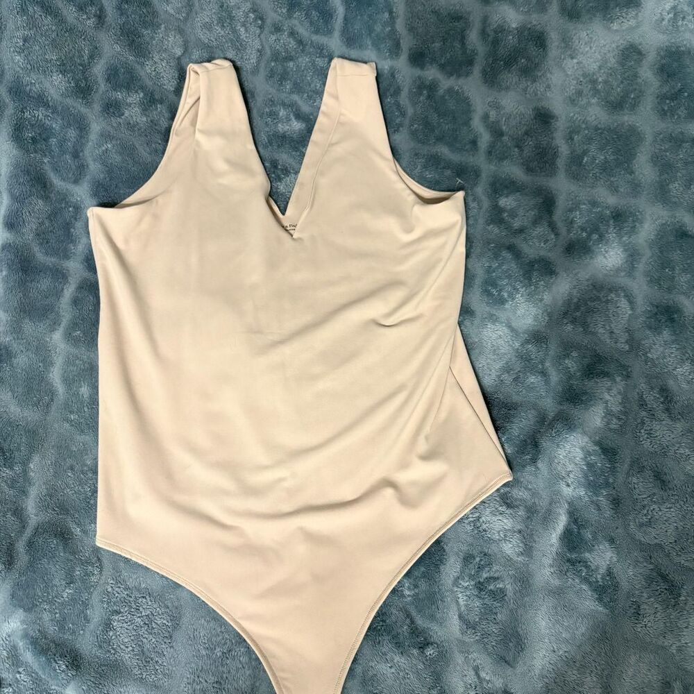 Abercrombie-fitch Women's Tan and Cream Bodysuit
